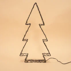 Beleuchteter Solar Tannenbaum Höhe 50 cm mit 200 warmweißen LEDs