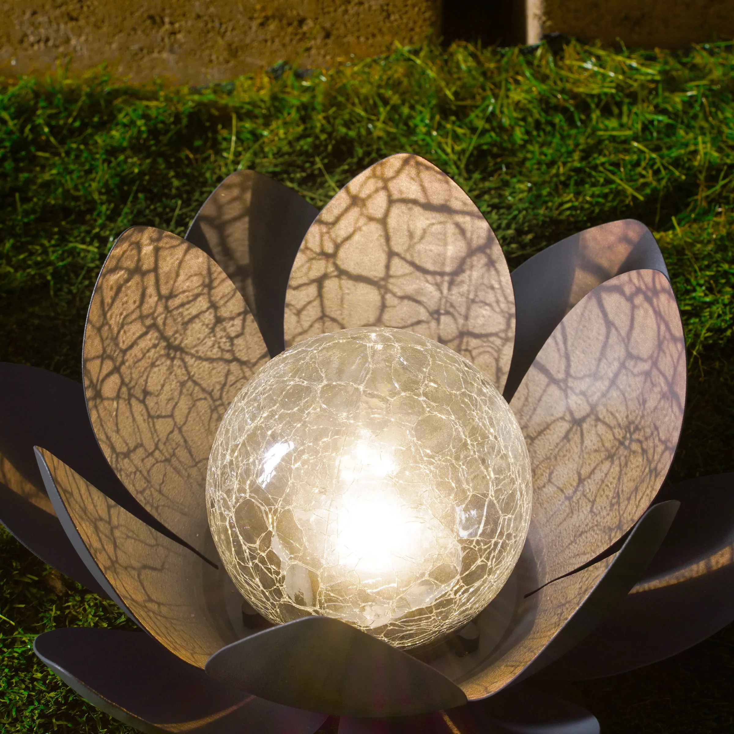 Bezauberndes Solar Lotusblüten Duett