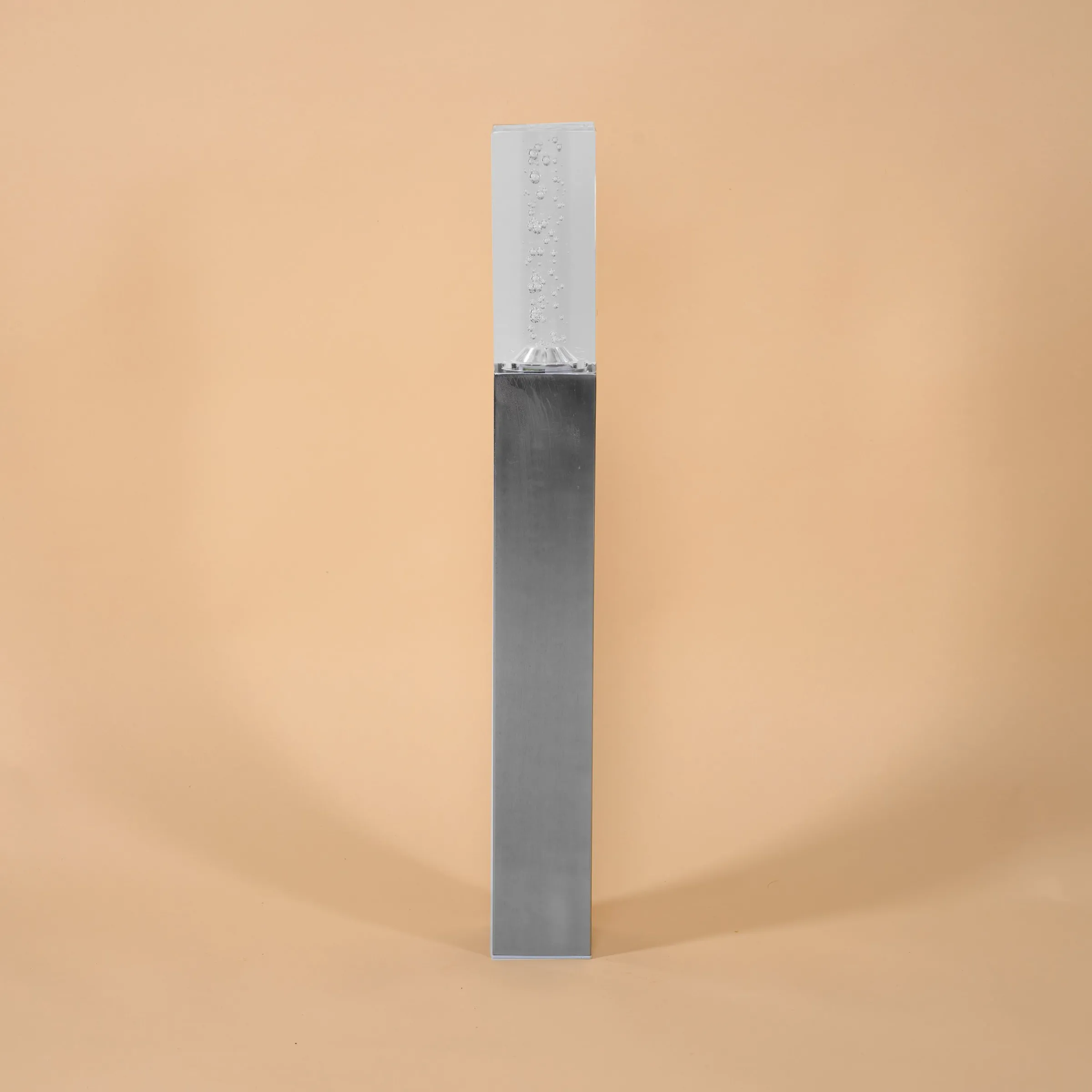 Elegante Standleuchte Bubble Tower 50 cm aus Edelstahl