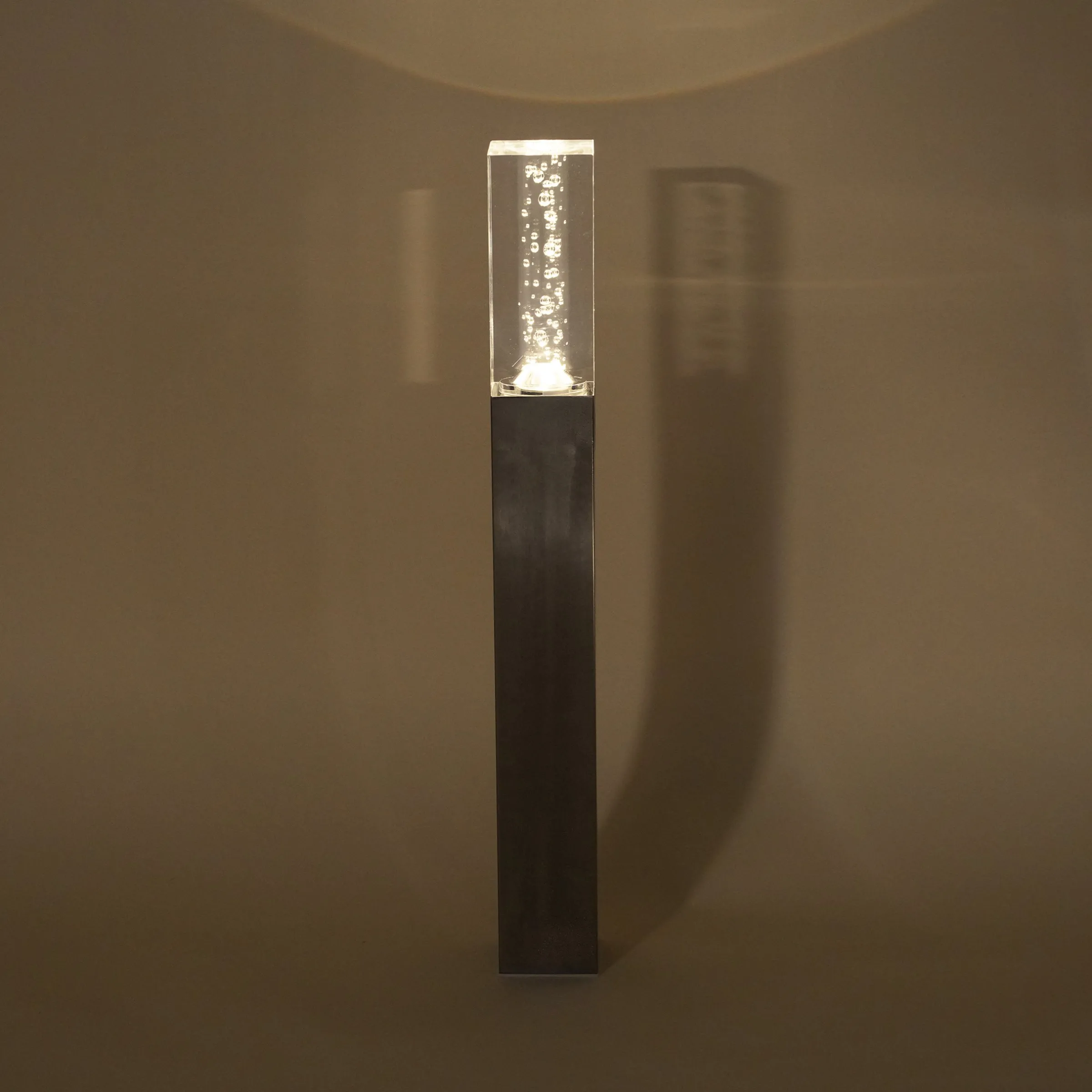 Elegante Standleuchte Bubble Tower 50 cm aus Edelstahl