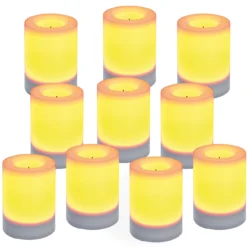 10er Set Solar Leuchtkerze mit Flammeneffekt