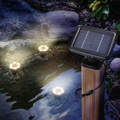 3er-Set Solar Unterwasserleuchten Splash, 15 lm warmweiß