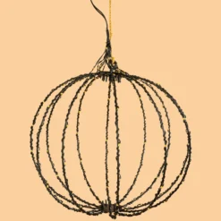 Hängende Solar-Dekokugel Ø 30 cm mit 210 bernsteinfarbenen LEDs