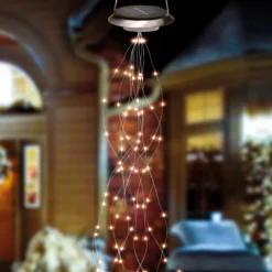 Hängendes Solar Lichterbündel Tamara mit 100 LEDs