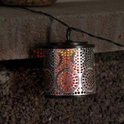 Laternen-Lichterkette Marokko - silber / gold, solarbetrieben
