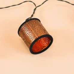 Laternen-Lichterkette Marokko - kupfer / gold, solarbetrieben