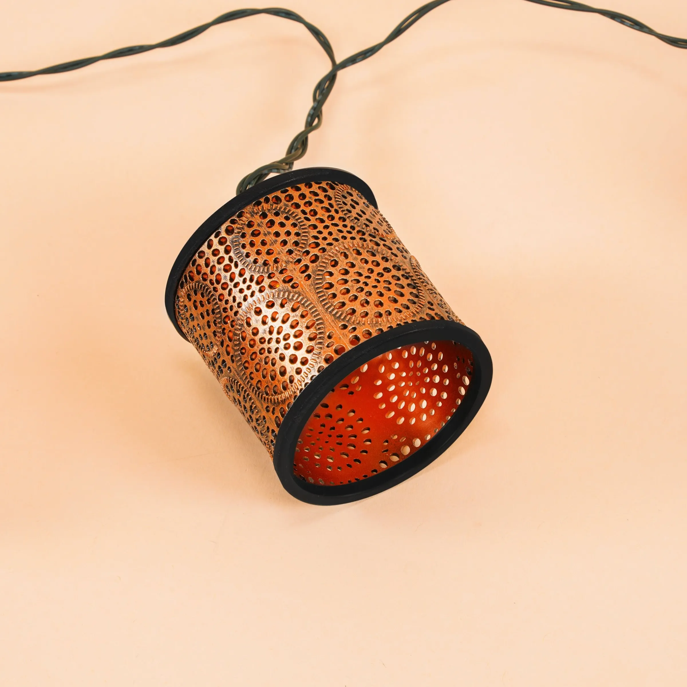Laternen-Lichterkette Marokko - kupfer / gold, solarbetrieben