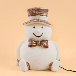Lächelnder Solar Schneemann Fred