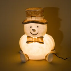 Lächelnder Solar Schneemann Fred