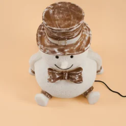 Lächelnder Solar Schneemann Fred