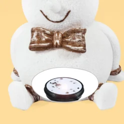 Lächelnder Solar Schneemann Fred