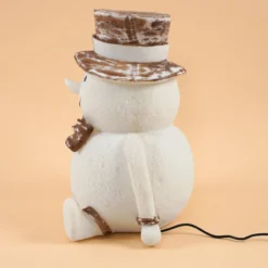 Lächelnder Solar Schneemann Fred