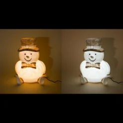 Lächelnder Solar Schneemann Fred