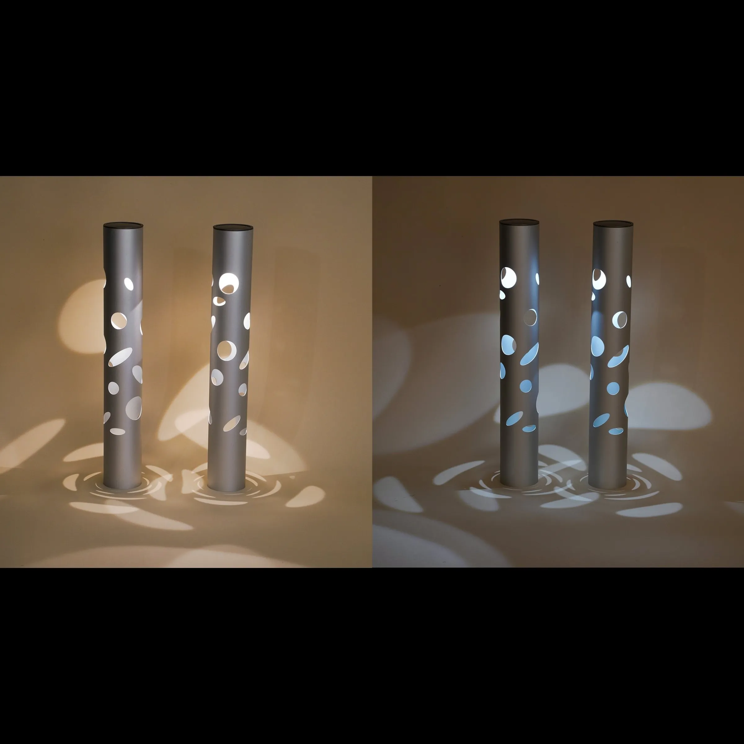 Moderne Solarleuchte FantasyLight im 2er-Set aus Aluminium