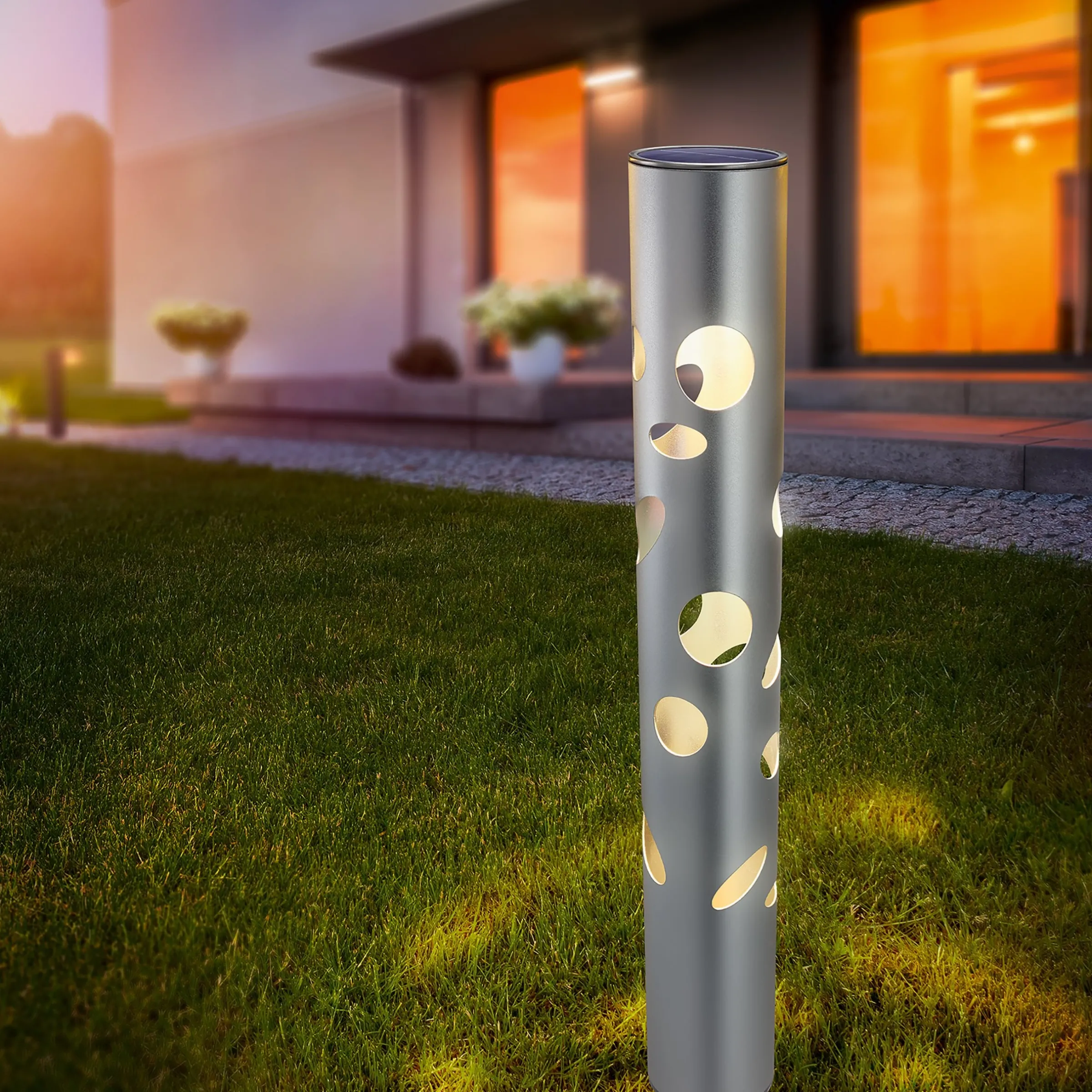 Moderne Solarleuchte FantasyLight aus Aluminium