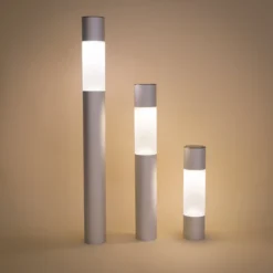 Moderne Solar Standleuchten Pole Light DuoColor im 3er-Set