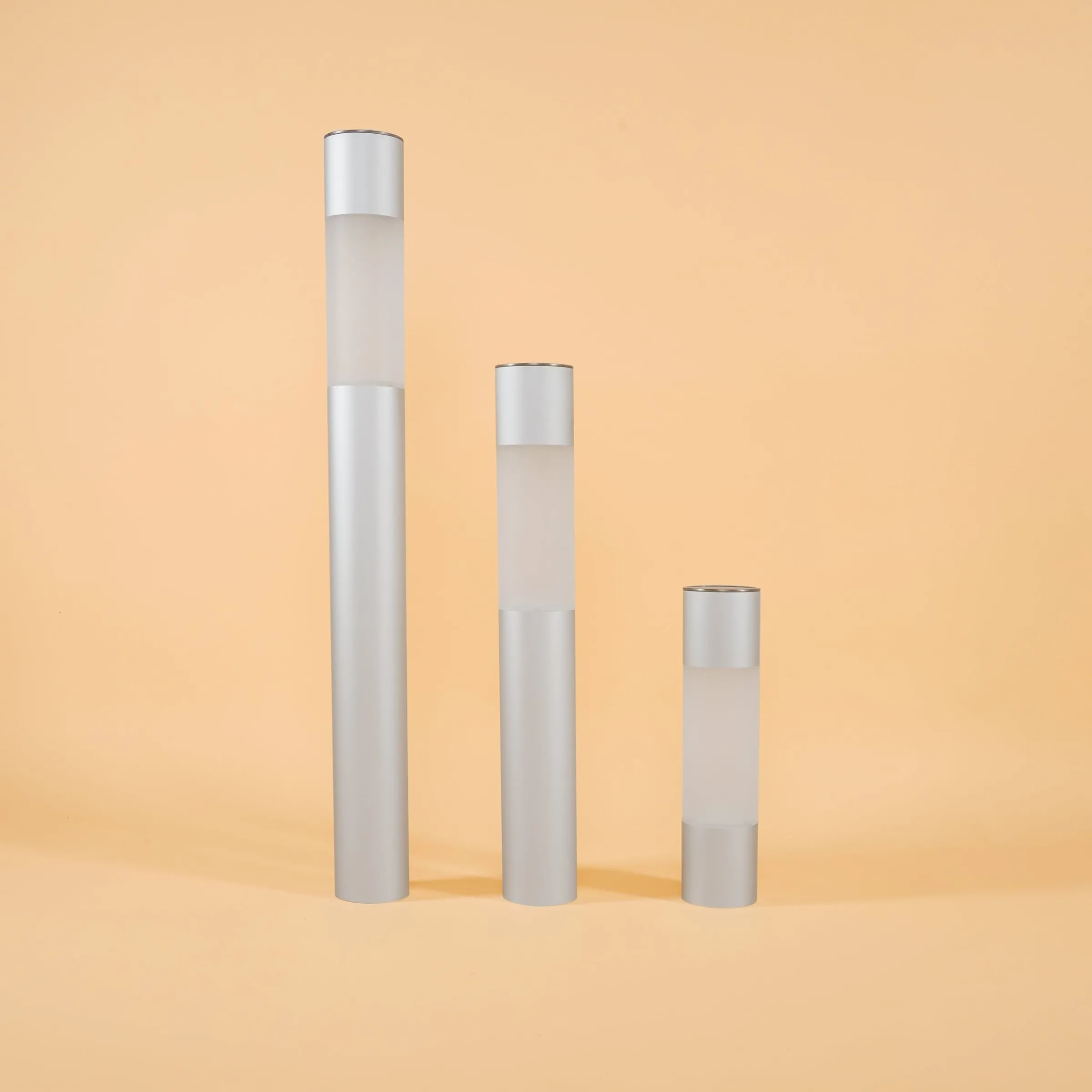Moderne Solar Standleuchten Pole Light DuoColor im 3er-Set