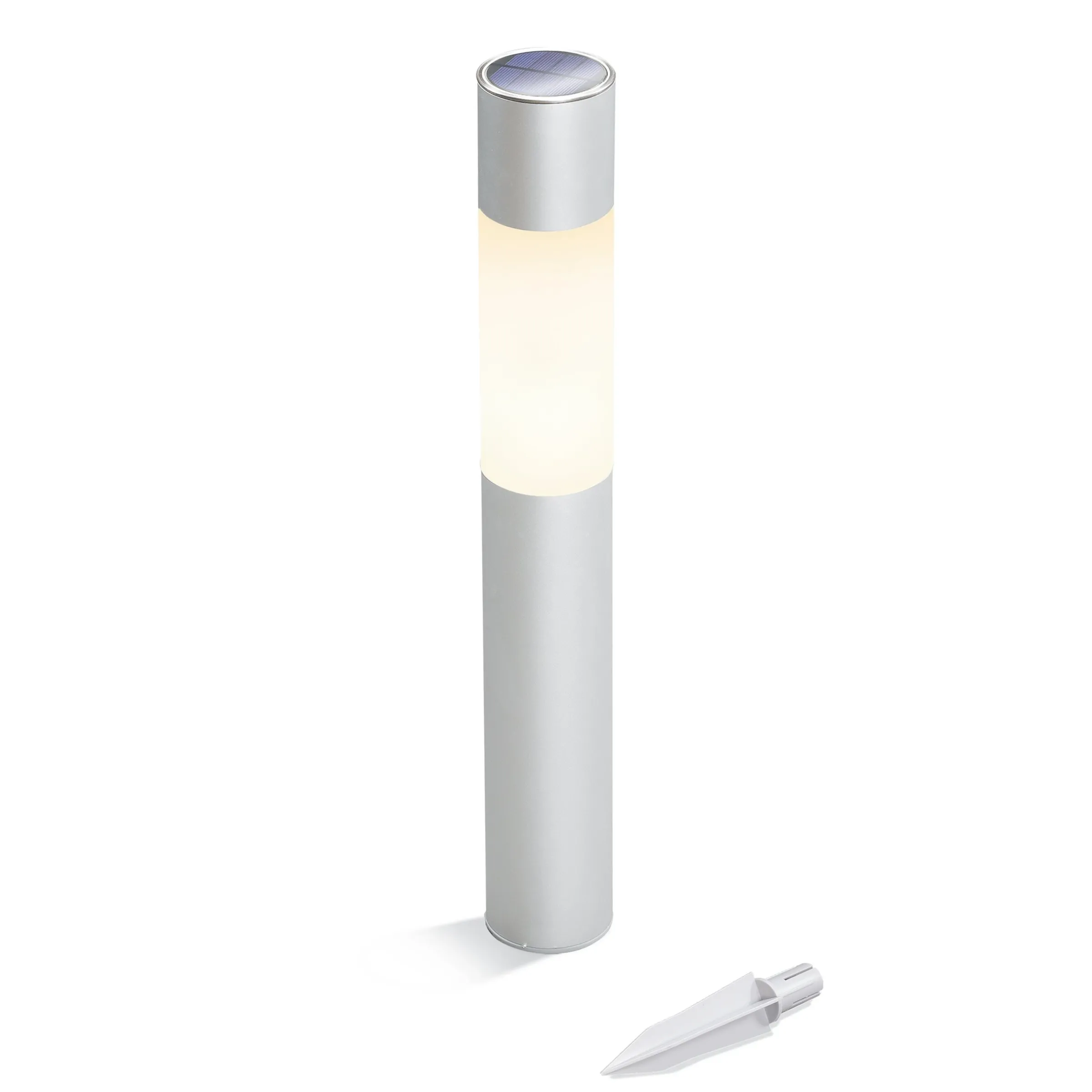 Moderne Solar Standleuchte Pole Light 50 cm DuoColor