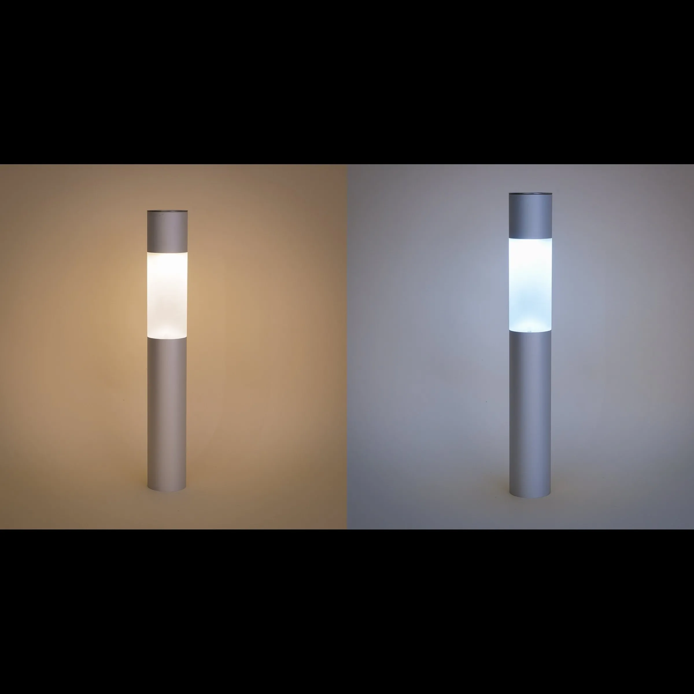 Moderne Solar Standleuchte Pole Light 50 cm DuoColor