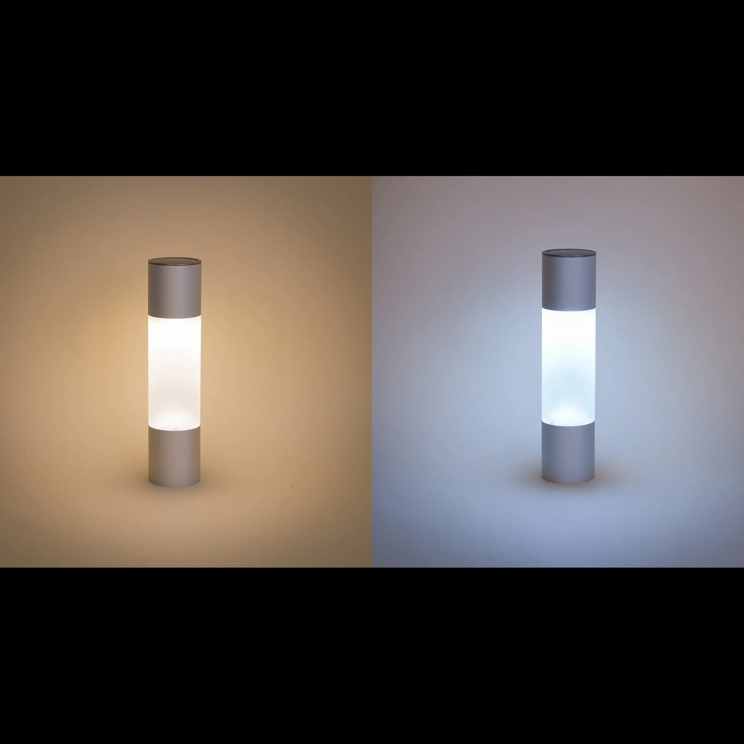 Moderne Solar Standleuchte Pole Light 30 cm DuoColor