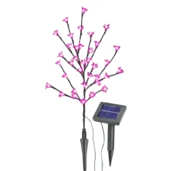 Solar Blütenstrauch mit 36 pinkfarbenen Leuchtblüten