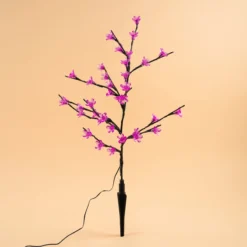 Solar Blütenstrauch mit 36 pinkfarbenen Leuchtblüten