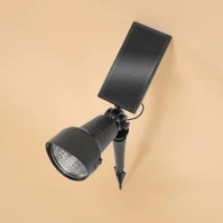 Solar Bodenstrahler Berni mit bernsteinfarbenen Licht