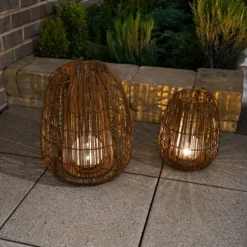 Solar Boho-Windlichter Isabella im 2er- Set