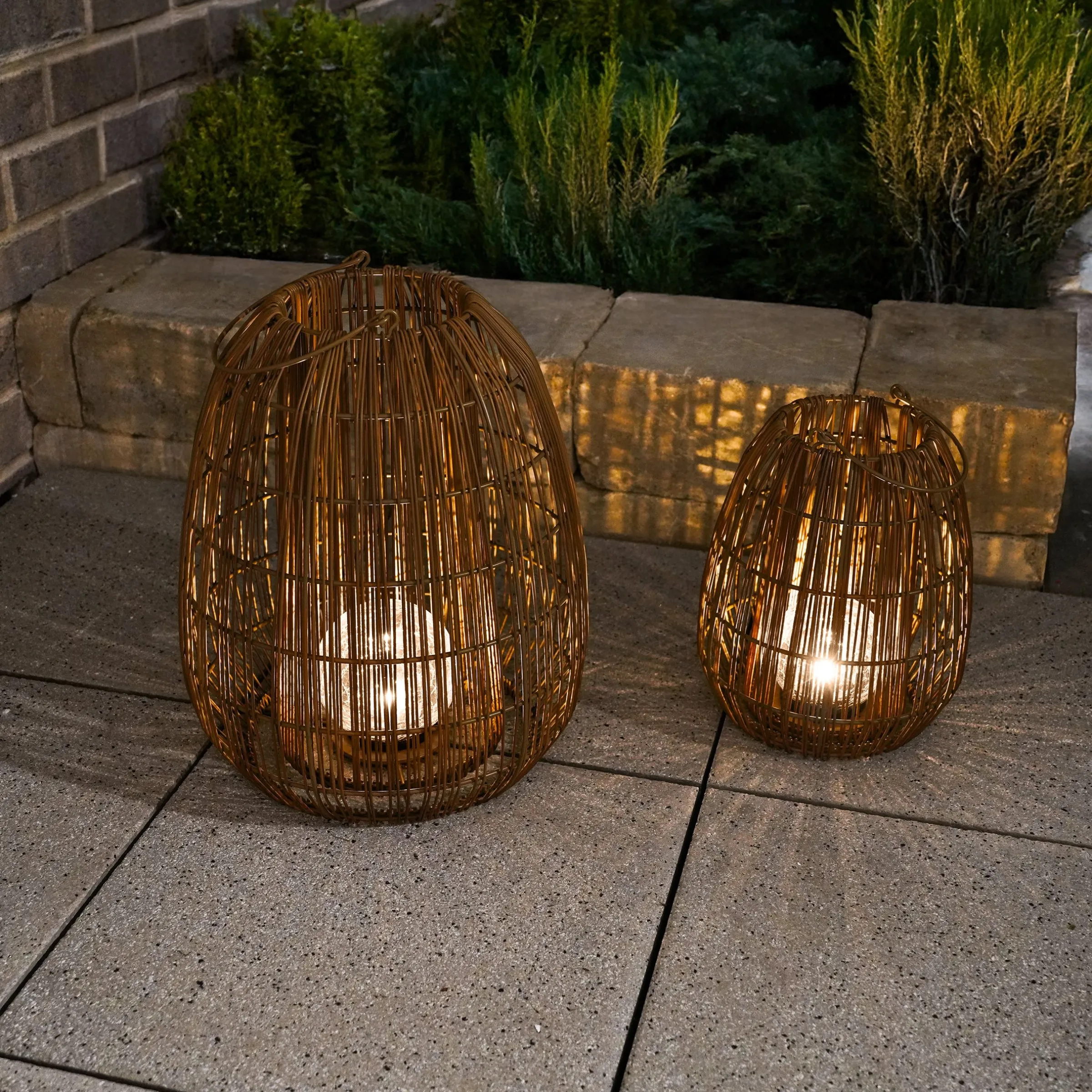 Solar Boho-Windlichter Isabella im 2er- Set