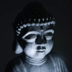 Solarbrunnen Buddha mit LED-Beleuchtung