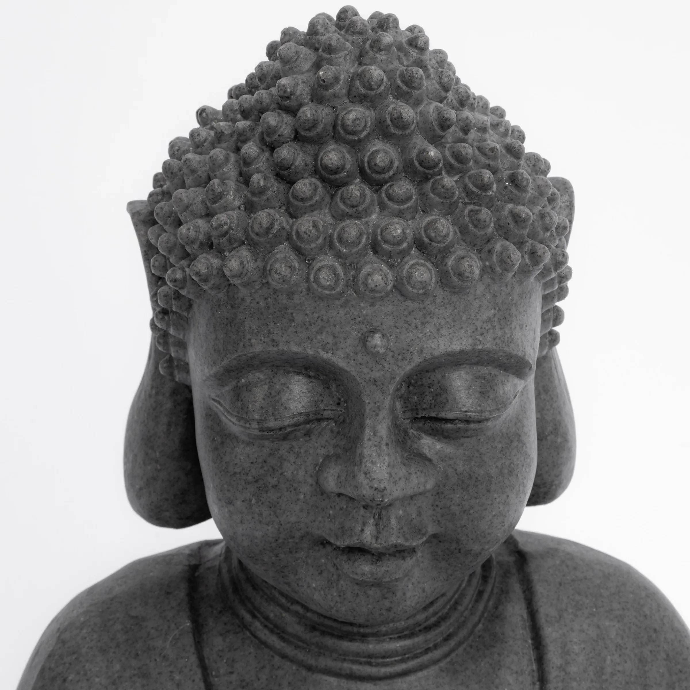 Solarbrunnen Buddha mit Lotusblatt und LED Licht