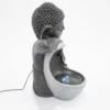 Solarbrunnen Buddha ruhend mit beleuchteter Wasserquelle