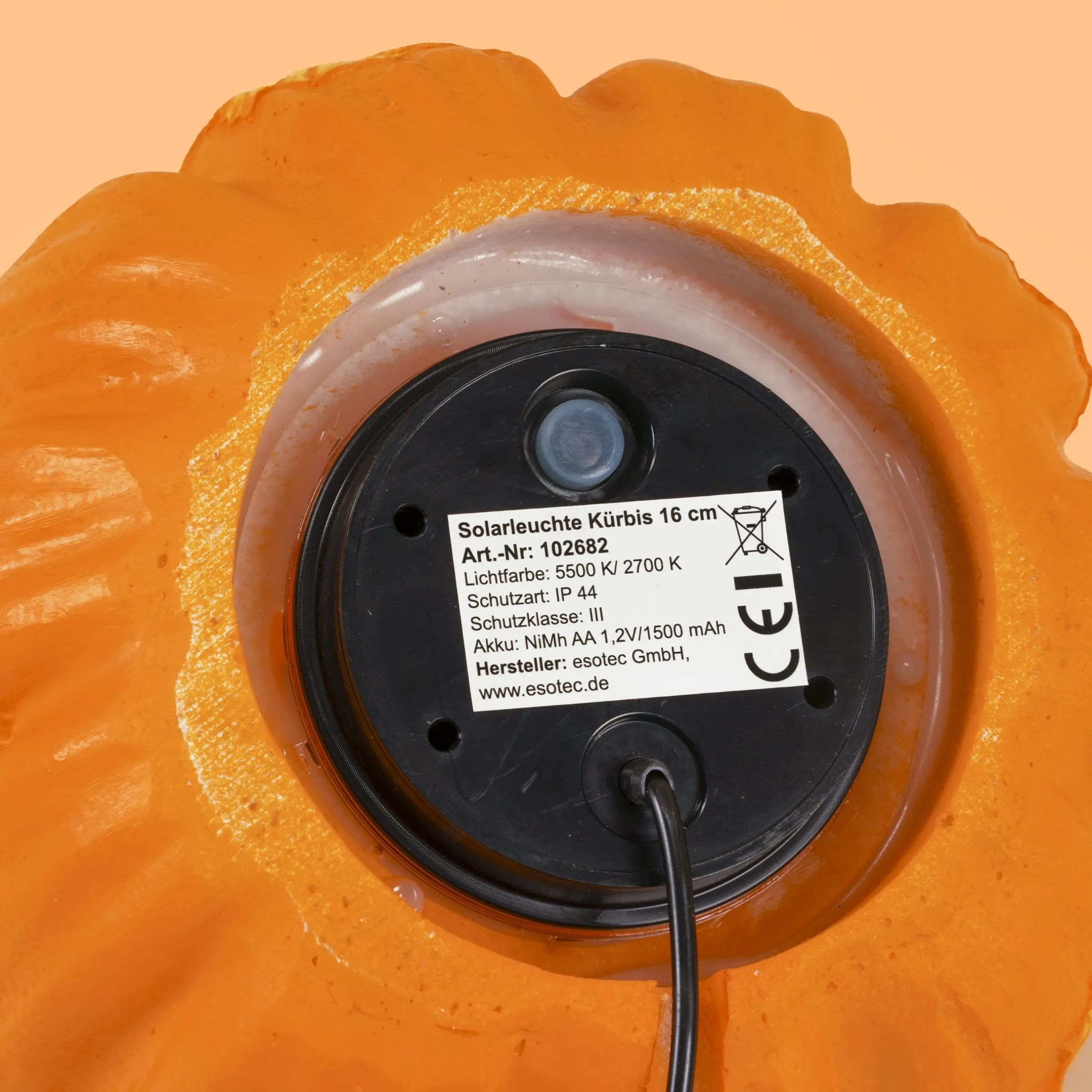Solar Dekoleuchte Kürbis ⌀ 16 cm