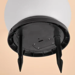 Solar Deko-Leuchtkugel 20 cm mit bernsteinfarbenem LED Licht
