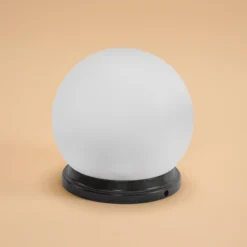 Solar Deko-Leuchtkugel 20 cm mit bernsteinfarbenem LED Licht