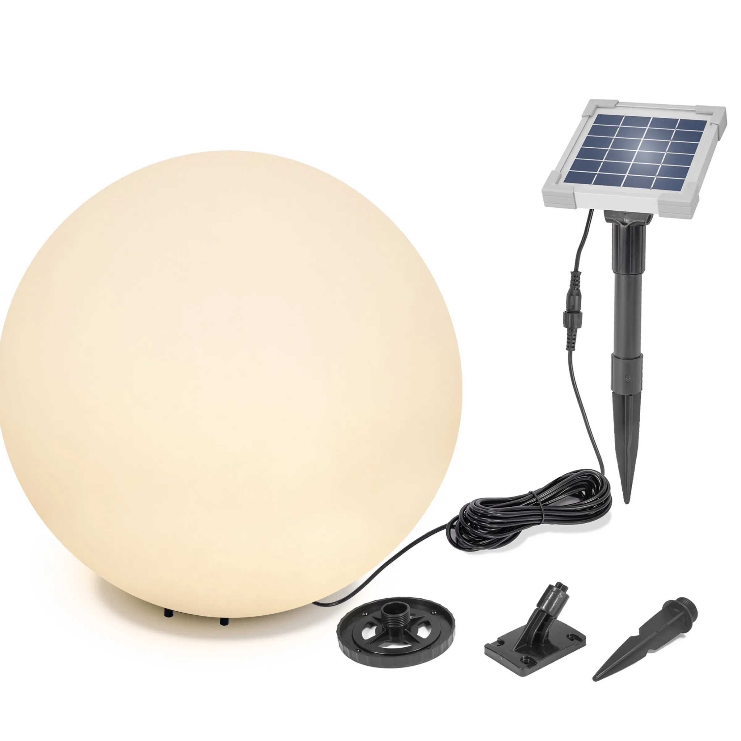 Solar Deko-Leuchtkugel 50 cm mit externem 2 W Solarmodul
