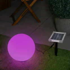 Solar Deko-Leuchtkugel 30 cm mit externem 2 W Solarmodul