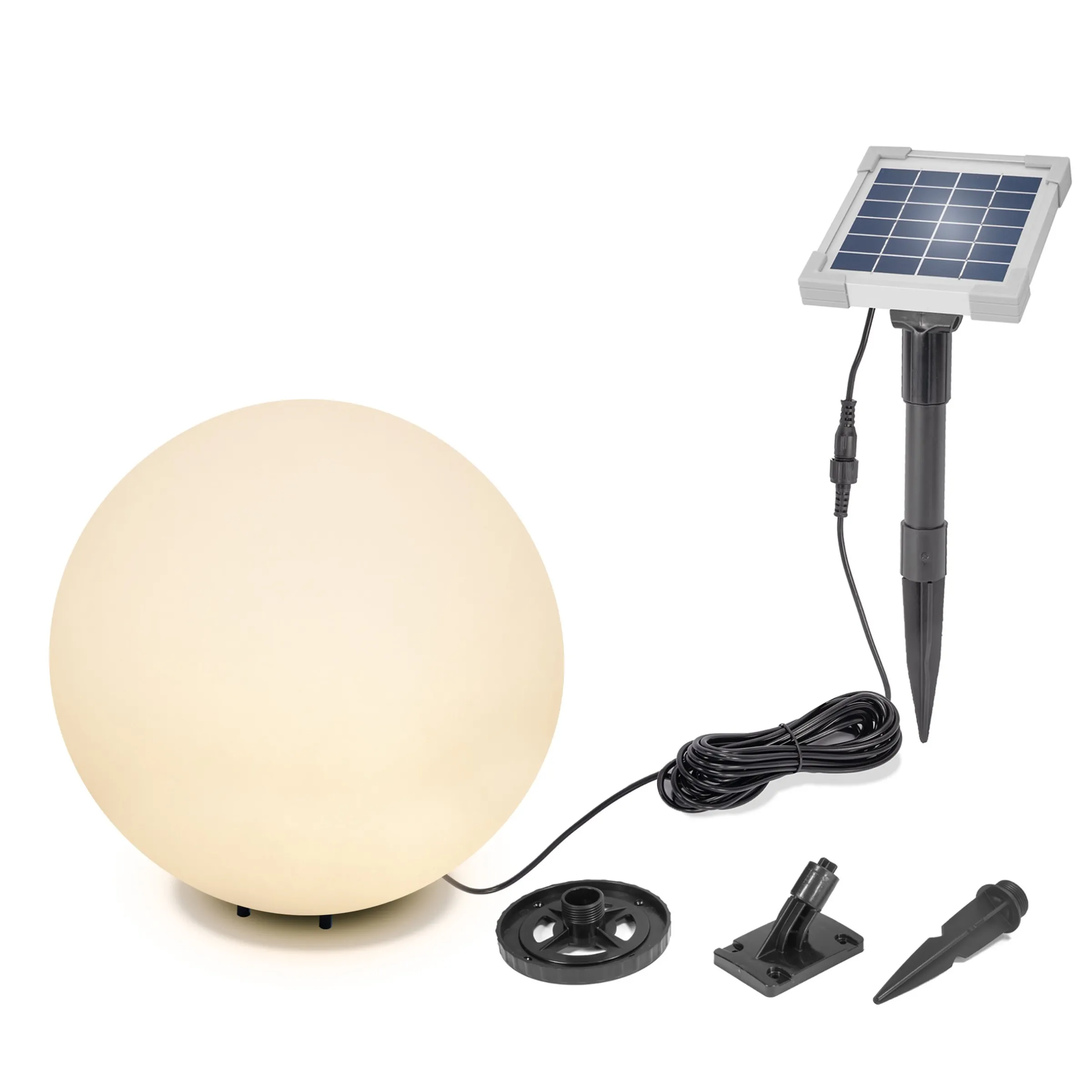 Solar Deko-Leuchtkugel 30 cm mit externem 2 W Solarmodul