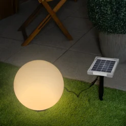 Solar Deko-Leuchtkugel 30 cm mit externem 2 W Solarmodul