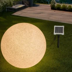 Solar Deko-Leuchtstein 50 cm mit externem 2 W Solarmodul
