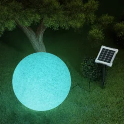 Solar Deko-Leuchtstein 40 cm mit externem 2 W Solarmodul