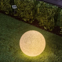 Solar Deko-Leuchtstein 30 cm mit externem 2 W Solarmodul