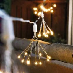 Solar Deko-Lichterkette Feuerwerk mit 100 warmweißen LEDs