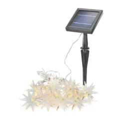 Solar Deko-Lichterkette mit 10 Adventssternen