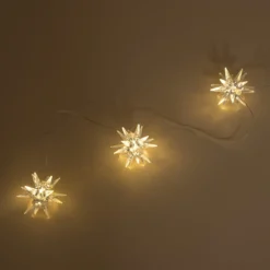 Solar Deko-Lichterkette mit 10 Adventssternen