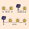 Solar Deko-Lichterkette mit 10 Glühbirnen