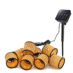 Solar Deko-Lichterkette Samoa mit 8 Körbchen