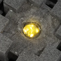 Solar Designbrunnen Modern Style mit LED Beleuchtung