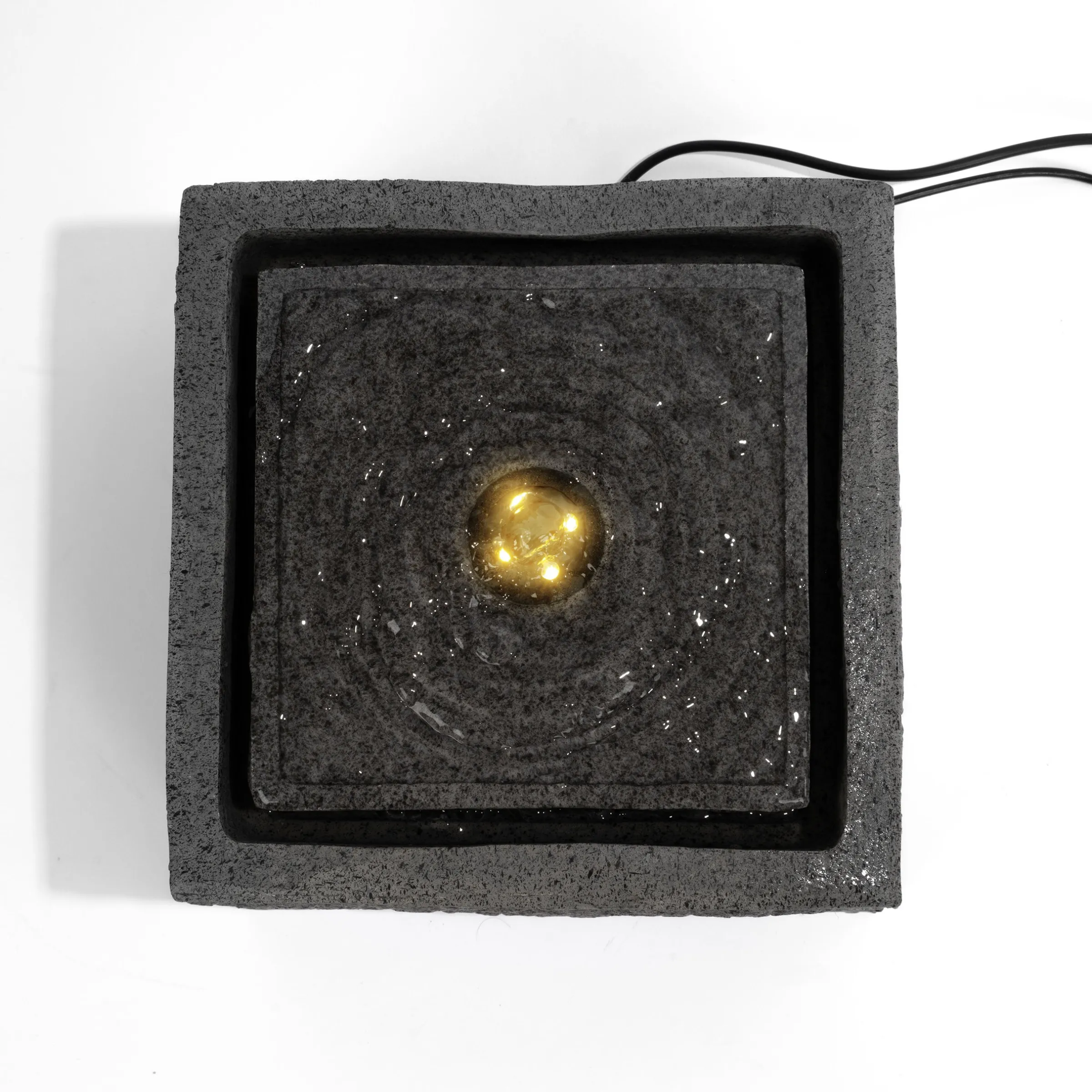 Solar Designbrunnen Silent mit LED Beleuchtung