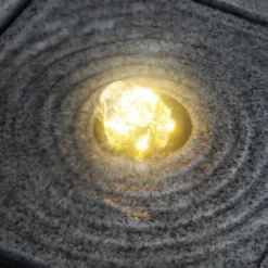 Solar Designbrunnen Silent mit LED Beleuchtung